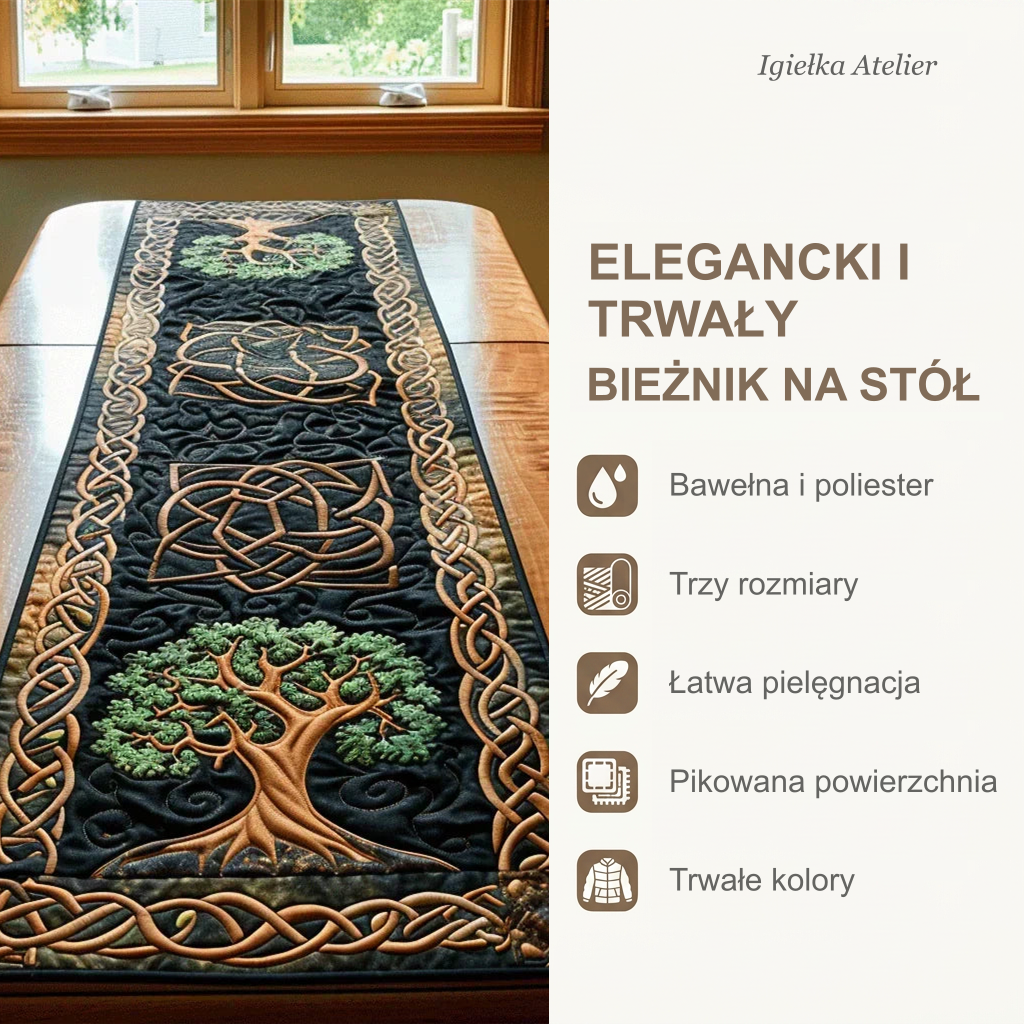 Cechy bieżnika na stół