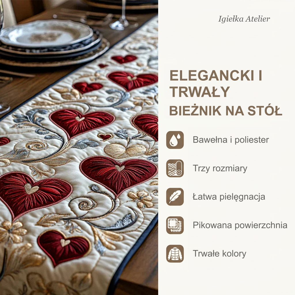 Cechy bieżnika na stół