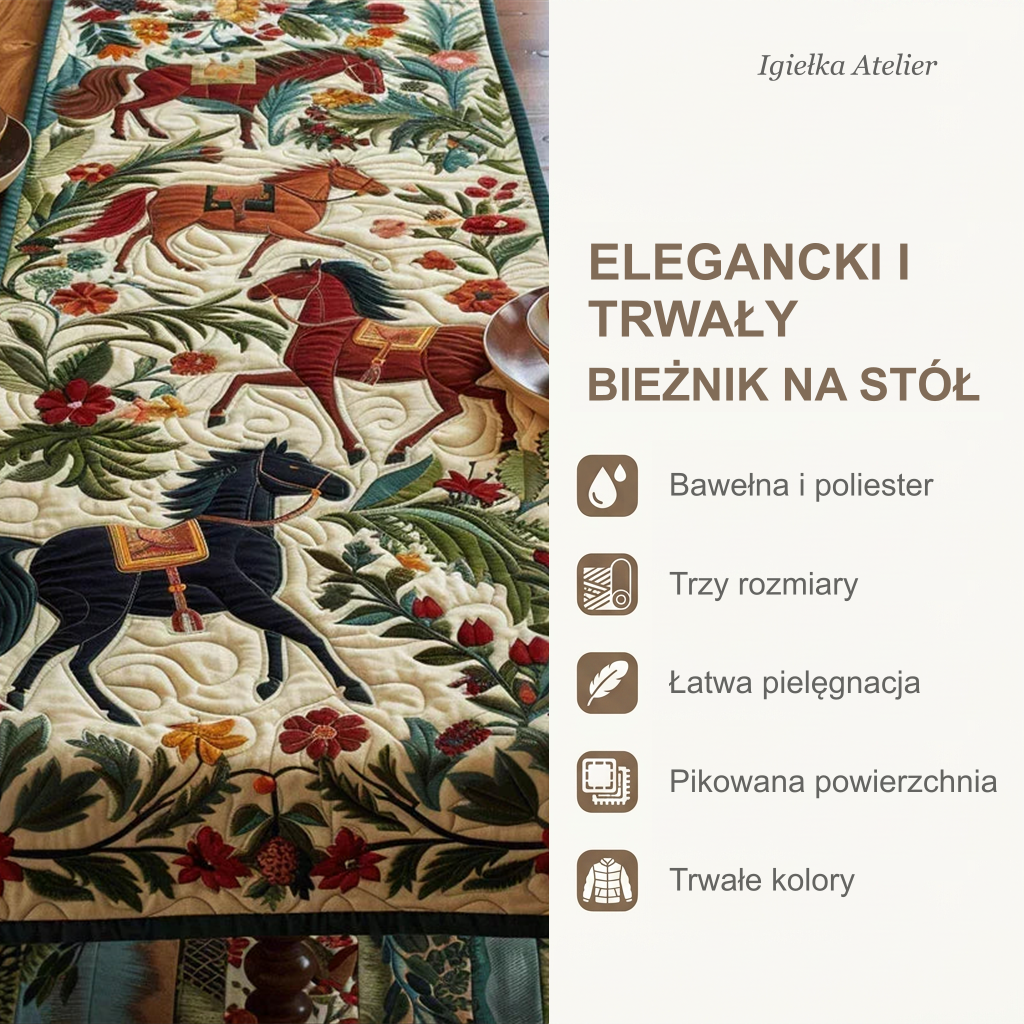 Cechy bieżnika na stół