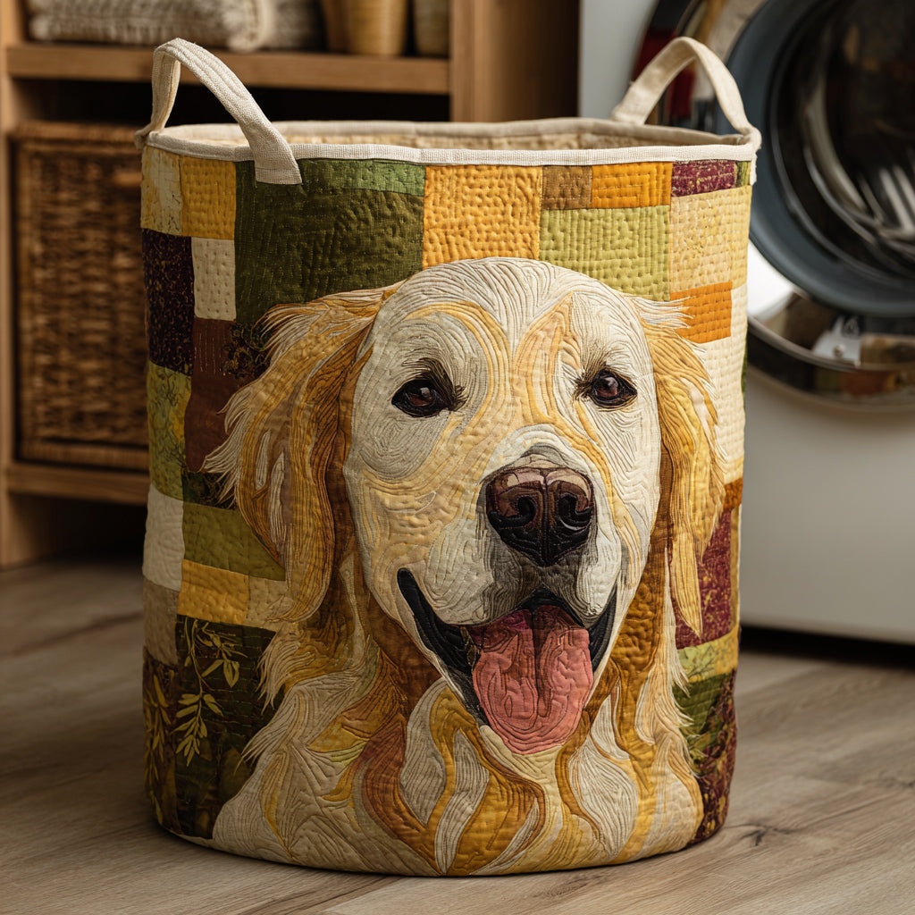 Uśmiechnięty retriever – kosz na pranie