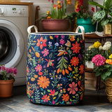 Kwiatowa feeria boho – kosz na pranie
