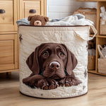 Szczeniak czekoladowego labradora – kosz na pranie