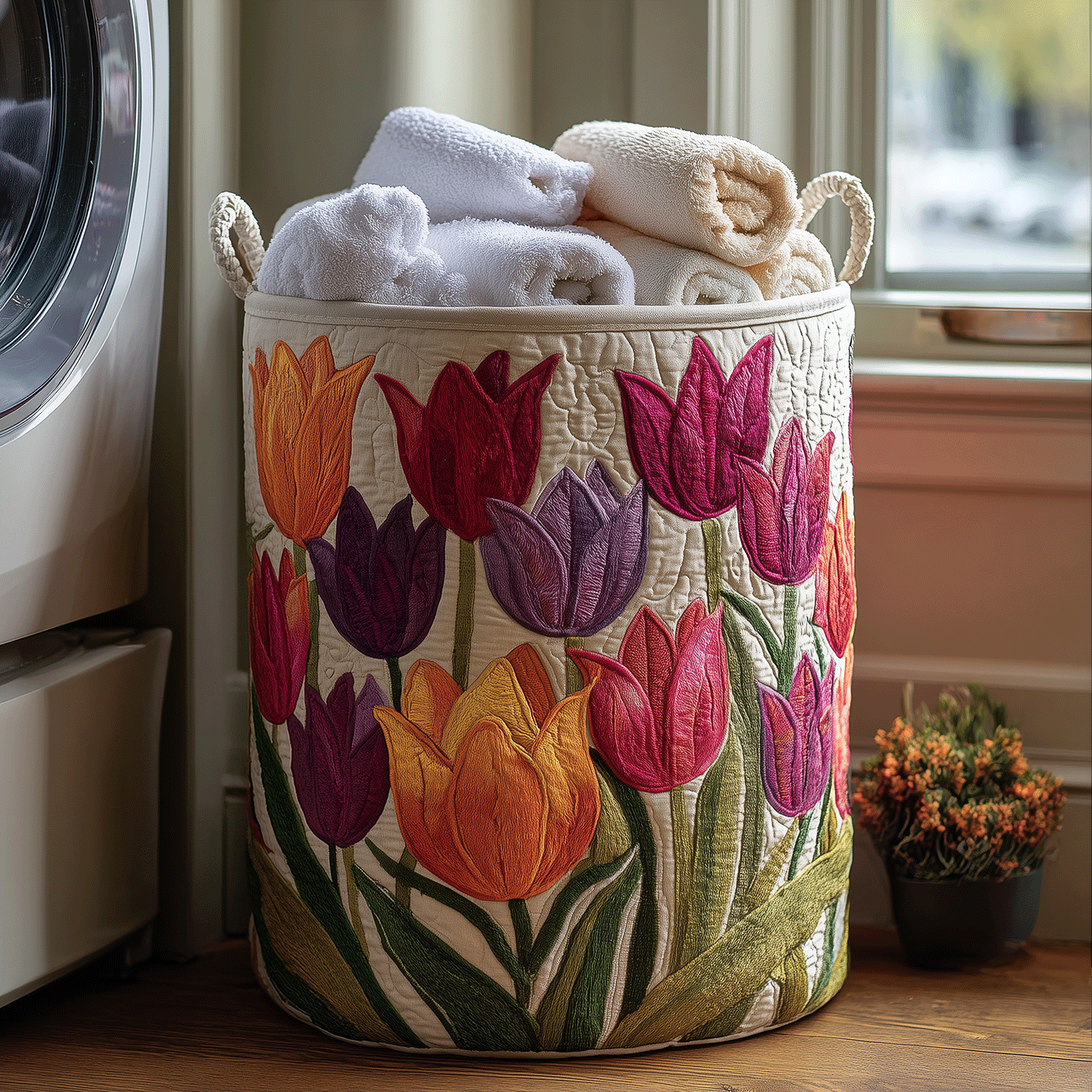 Tulipany – kosz na pranie