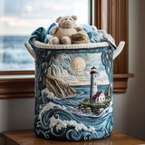 Latarnia morska w świetle księżyca – kosz na pranie