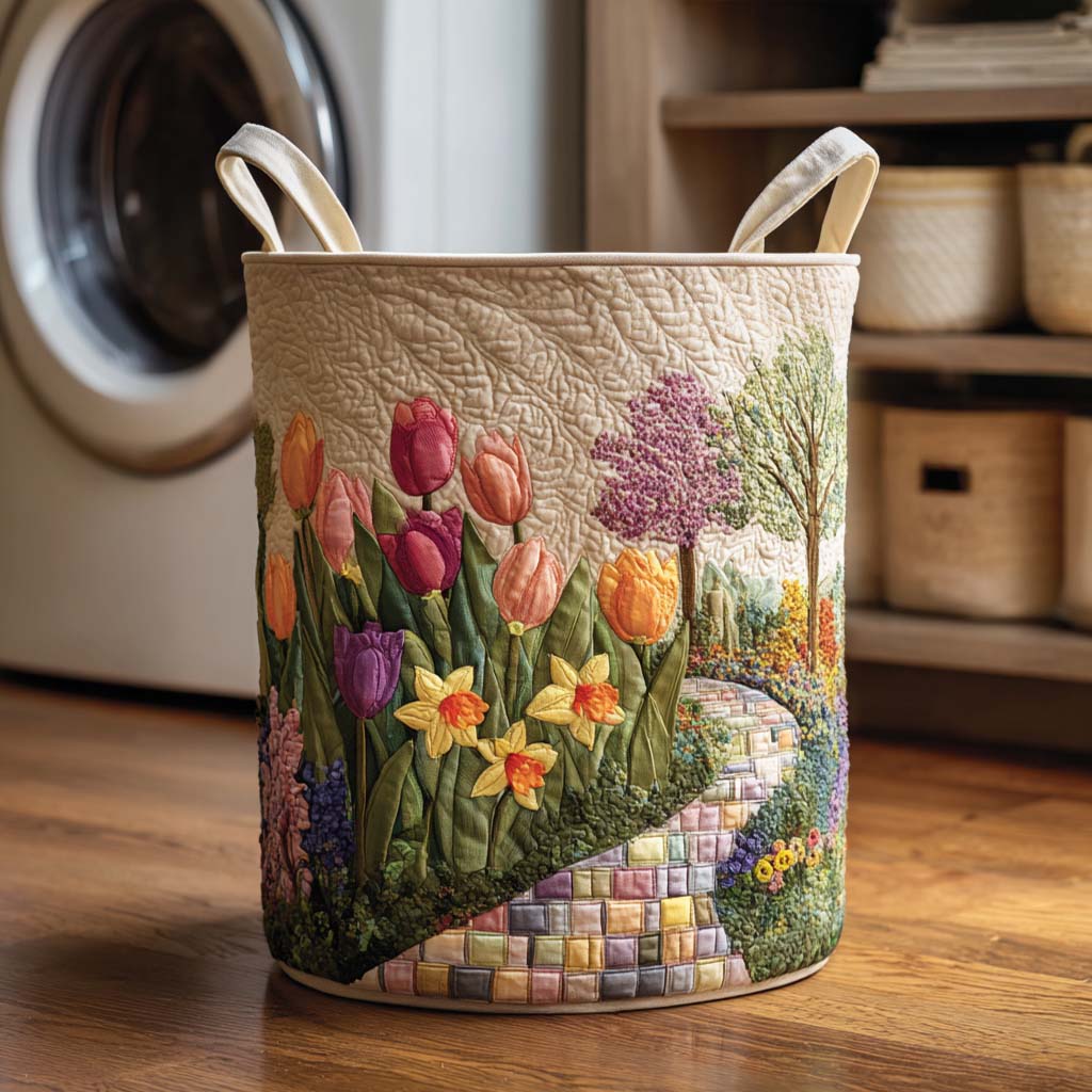 Tulipanowa ścieżka – kosz na pranie